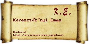 Keresztényi Emma névjegykártya