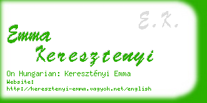 emma keresztenyi business card