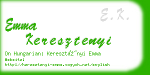emma keresztenyi business card